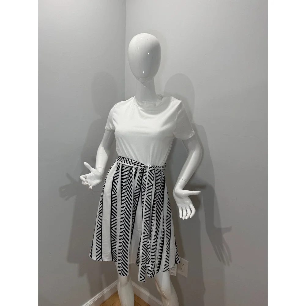 Cupshe Geo Print Belted Combo Dress‎ size L